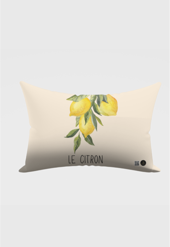 AOP Pillow Cover (18x28) – Le Citron | Elegant Lemon Branch Design