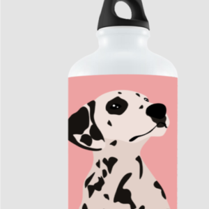 Sipper Bottle (750ml) – Dalmatian Dog | Stylish Pink Background Design