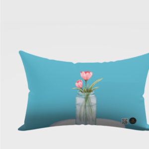 AOP Pillow Cover (18x28) – Floral Vase | Elegant Botanical Tabletop Design