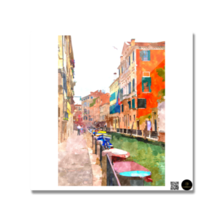Square Fridge Magnet – Trendy Colorful Street | Vibrant Urban Aesthetic