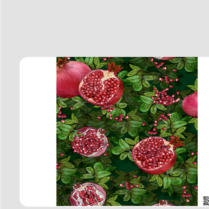 Mouse Pad (Square) – Lush Pomegranate Plant | Botanical Fruit Aesthetic