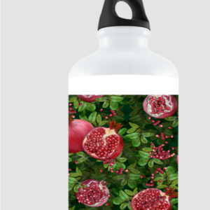 Sipper Bottle (750ml) – Lush Pomegranate Plant | Botanical Fruit Aesthetic