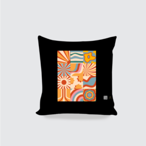 AOP Cushion Cover (16x16) – Vibrant Fusion | Colorful Artistic Collage