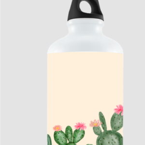 750ml Sipper Bottle – Watercolor Wild Cactus with Floral Tips