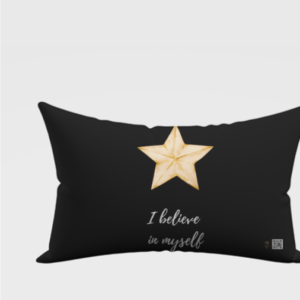 18x28 AOP Pillow Cover – "I Believe in Myself" Star Design