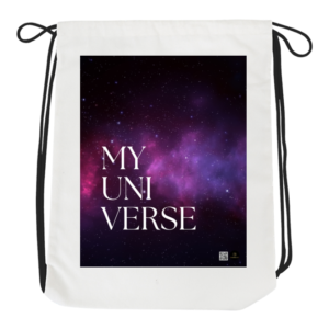 Drawstring Bag – My Universe | Starry Purplish Black Background