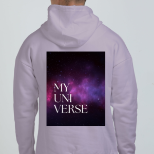 Oversized Hoodie – My Universe | Starry Purplish Black Background