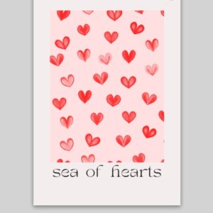 Poster - "Sea of Hearts" with Heart Pattern (16x24)