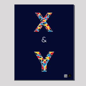 Canvas (16X20 inches)– X & Y Typography | Colorful Geometric Design