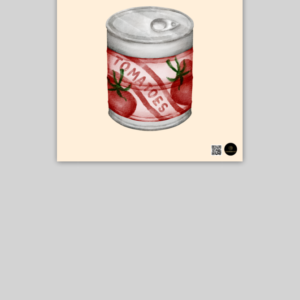 10x10 Poster – Tomatoes Can Design | Retro Grocery Aesthetic