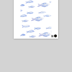 Poster (10x10) – Swimming Fishes | Artistic Marine Life Design
