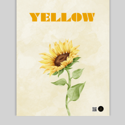 "Yellow" Design 18x24 Inch Poster – Sunflower Wall Art