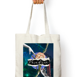 "Paradise" – Coldplay-Inspired White Tote Bag | Quantum Dot Gold Collection