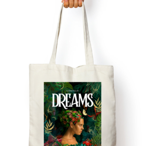 "A Head Full of Dreams" – Coldplay-Inspired White Tote Bag | Quantum Dot Gold Collection