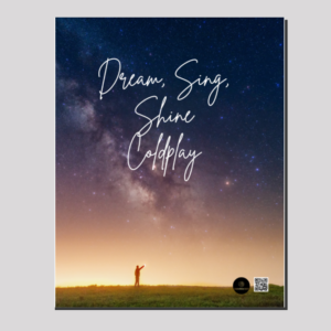 16x20 inches Canvas – Dream, Sing, Shine, Coldplay Starry Night Design