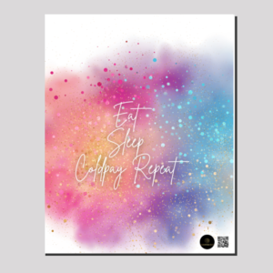 16x20 Inch Canvas – Eat, Sleep, Coldplay, Repeat Glittery Design