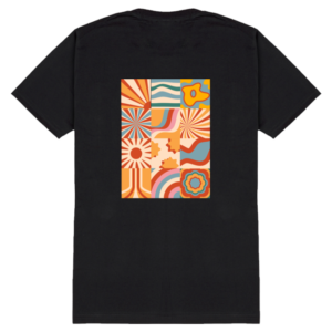 Male Standard Crew T-Shirt (S-XXL) – Vibrant Fusion | Colorful Artistic Collage