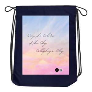 Drawstring Bag - Sing the Colors of the Sky | Dreamy Coldplay-Inspired Design