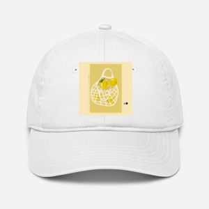 Baseball Cap – Artistic Lemon Net Bag Illustration