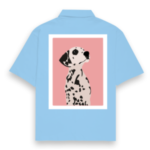 Oversized Shirt (S-3XL) – Dalmatian Dog | Stylish Pink Background Design