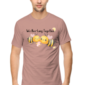 Male Classic Crew T-Shirt - We Bee-long Together Design