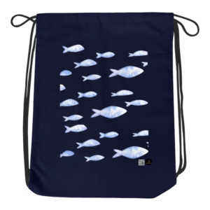 Drawstring Bag – Swimming Fishes | Artistic Marine Life Design