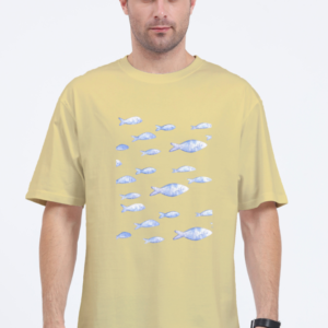 Oversized Standard T-Shirt (XS-XXL) – Swimming Fishes | Artistic Marine Life Design