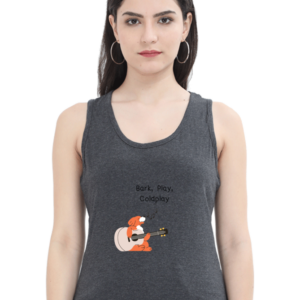 Women’s Tank Top – Bark, Play, Coldplay Dog Guitar Design
