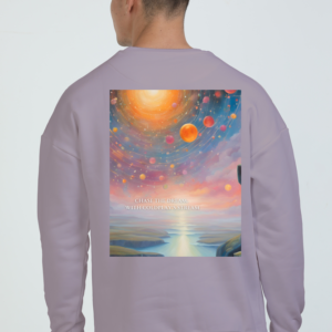 Oversized Sweatshirt(S-XXL) – Chase the Dream, with Coldplay’s Stream | Sunrise Cliff View Design