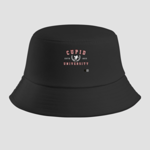 Cupid University Black Bucket Hat - Casual and Cool