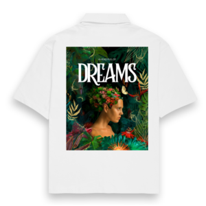 "A Head Full of Dreams" – Coldplay-Inspired Unisex Oversized White Shirt | Quantum Dot Gold Collection