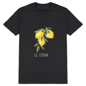 Male Standard Crew T-Shirt (S-XXL) – Le Citron | Elegant Lemon Branch Design