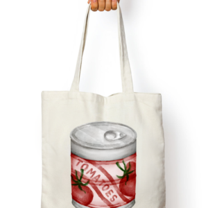Tote Bag Zipper – Tomatoes Can Design | Aesthetic Grocery-Inspired Art