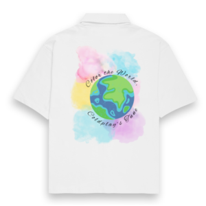 Men’s Oversized Shirt – Color the World, Coldplay’s Tune Earth Illustration