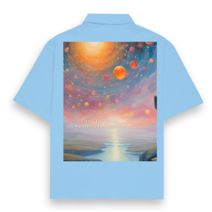 Oversized Shirt(S-3XL) – Chase the Dream, with Coldplay’s Stream | Sunrise Cliff View Design