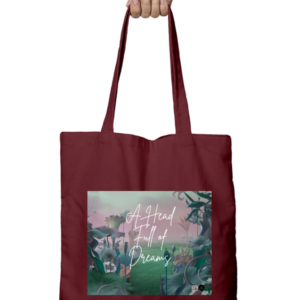 A Head Full of Dreams Tote Bag Zipper – Dreamy Nature Background