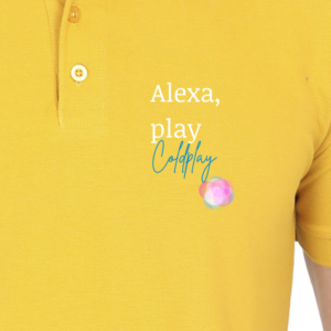 Male Polo (S-3XL)– Alexa Play Coldplay | Colorful Ball Design