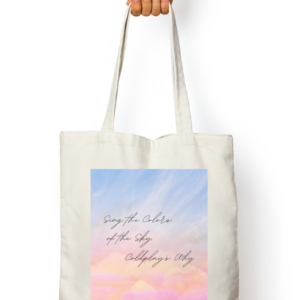 Tote Bag Zipper - Sing the Colors of the Sky | Dreamy Coldplay-Inspired Design