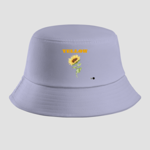 "Yellow" Design Bucket Hat – Sunflower Print Casual Hat