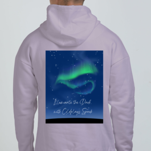 Oversized Hoodie – Illuminate the Dark, with Coldplay’s Spark Green Aurora Design