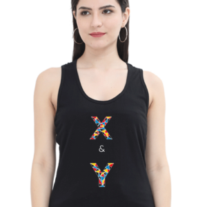Women's Tank Top – X & Y Typography | Colorful Geometric Design