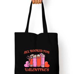 Tote Bag Zipper - All Booked for Valentine Design