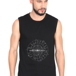 Male Sleeveless T-Shirt (S-XL) – A Sky Full of Stars | Horoscope Constellation Circle