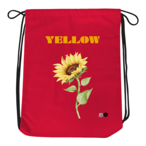 "Yellow" Design Drawstring Bag – Lightweight & Durable