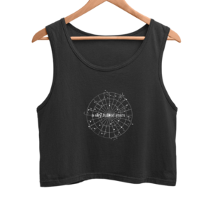 Female Crop Tank (XS-XXL) – A Sky Full of Stars | Horoscope Constellation Circle
