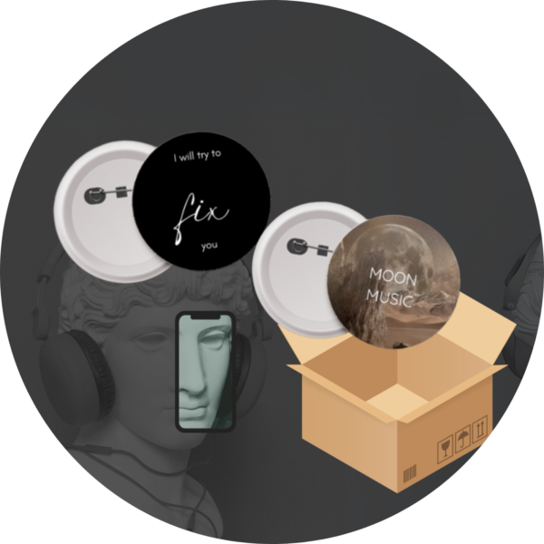 59 Quantum Pack - Fix You & Moon Music Badge Set | Coldplay Inspired Collectible Pins