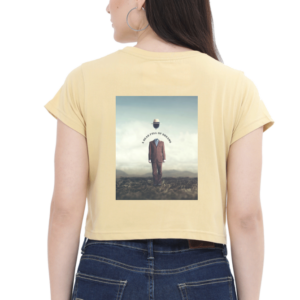 Female Crop Top (XS-XXL) – A Head Full of Dreams | Surreal Floating Head Design
