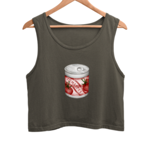 Female Crop Tank – Tomatoes Can Design | Retro Grocery Aesthetic | XS-XXL