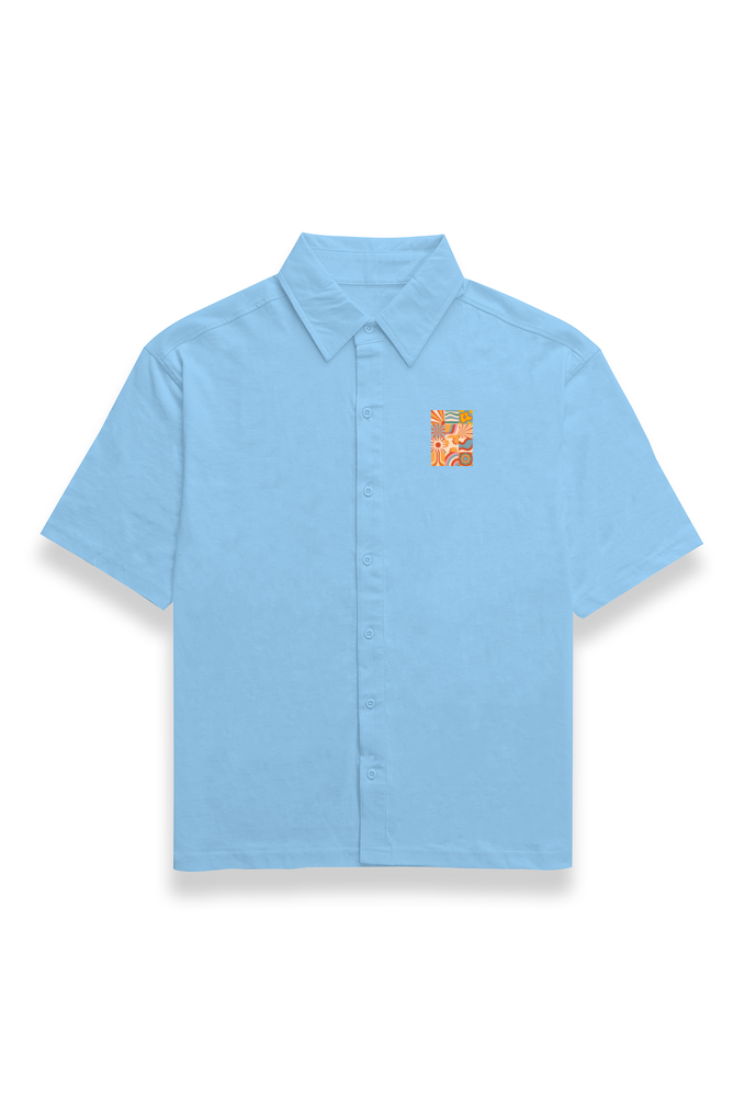 Oversized Shirt (S-3XL) – Vibrant Fusion | Colorful Artistic Collage - Image 2