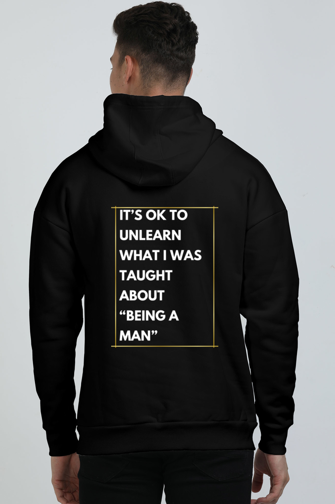 Oversized Hoodie – "It's OK to Unlearn" Motivational Design